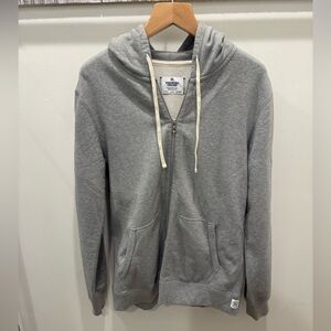Reigning Champ Heather Gray Zip-Up Sweater